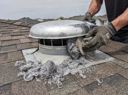 Cleaning Dryer Vent On Roof in The Hammocks